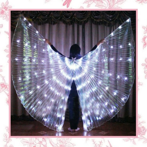 Unique Styles cape wings Accessories - 🌸 LED FAIRY WINGS LIGHT UP RAVER COSTUME GLOW GO